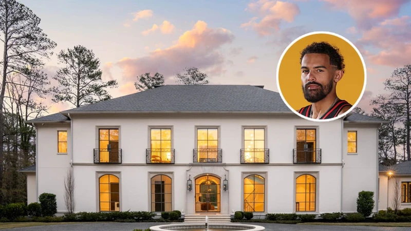 Exterior view of Trae Young’s Sandy Springs estate on Kenbrook Way.