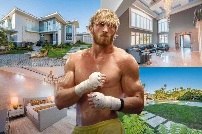 Logan Paul's former $13 million Puerto Rico rental featured a modern design with stone siding and an infinity pool.