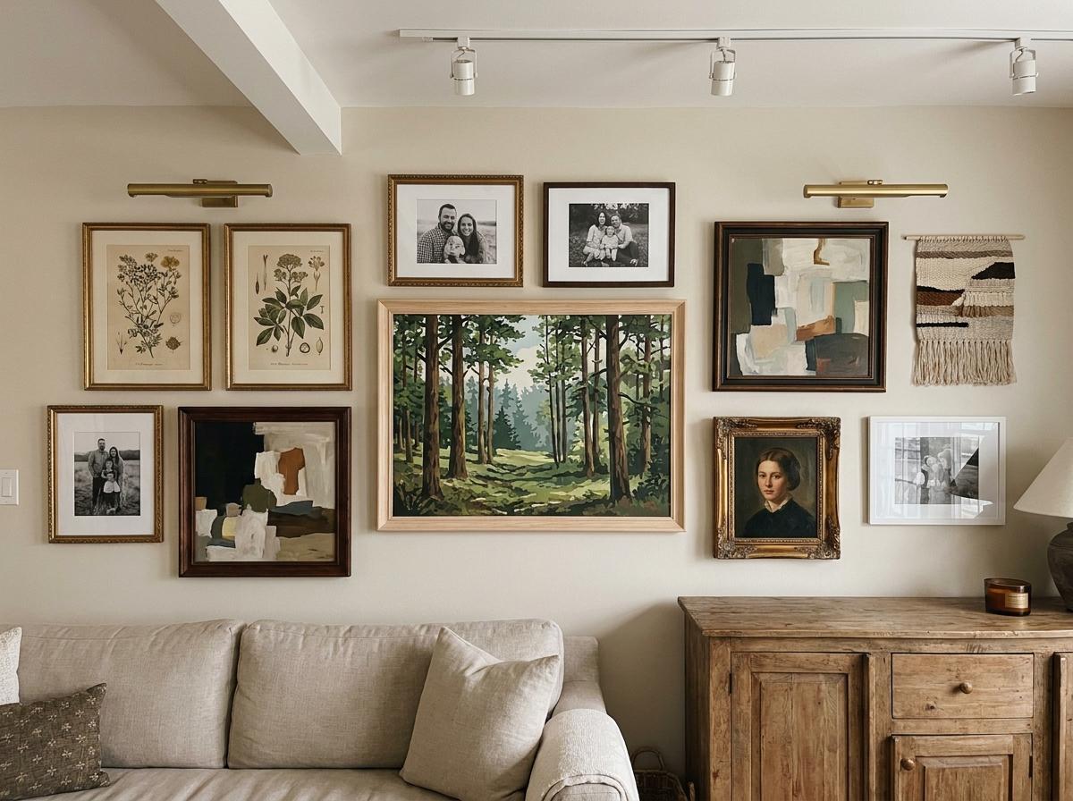 Integrating custom DIY art into a gallery wall for maximum visual impact